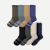 Men's Merino Wool Blend Calf Sock 8-Pack - Navy Oak Mix