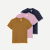 Women's Pima Cotton Slim Crew Neck 3-Pack - Mauve Canteen Navy Mix L