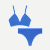 Women's Seamless Triangle Bralette + Thong - Lapis Blue