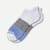 Tri-Block Ankle Socks Light Grey Heather And Royal Blue L