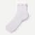 Lightweight Rosette Quarter Socks - White L [9368]