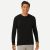 Merino Wool Crew Neck Long Sleeve T-Shirt Black MO1