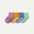 Toddler Gripper Calf Sock 4-pack - blue mauve mix L [9885]