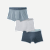 Men's Cotton Modal Blend Trunk 3-Pack - Smoky Grey Mix L [8472]