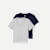 Women's Pima Cotton V-Neck T-Shirt 3-Pack - Varsity Grey Navy L [8738]