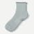 Scallop Cuff Quarter Socks - Misty Sky L [8837]