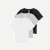 Women's Pima Cotton V-Neck T-Shirt 3-Pack - White Black Grey Mix L