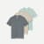 Men's Pima Cotton Crew Neck T-Shirt 3-Pack - Smoke Taupe Sky Mix L