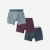 Men's Cotton Modal Blend Boxer 3-Pack - Smoke Plum Mix L