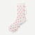 Women's Valentine’s Half Calf Socks - Soft White L [8597]