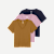 Women's Pima Cotton V-Neck Shirt 3-Pack - Mauve Canteen Navy Mix L