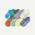 Toddler Gripper Ankle Sock 8-Pack - jade blue floral mix L
