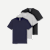 Men's Pima Cotton Crew Neck T-Shirt 3-Pack - Black Grey Navy Mix L