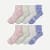 Women's Summer Slub Quarter Sock 8-Pack - Sage Mauve Mix L 