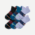 Women's Merino Wool Blend Athletic Ankle Sock 6-Pack - Black Teal Mix