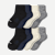 Men's Hybrid Ribbed Quarter Sock 8-Pack - black-white-mix - 2