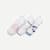 Women's Golf Ankle Sock 3-Pack - white pink lily mix