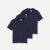 Women's Pima Cotton Slim Crew T-Shirt 3-Pack - Midnight Navy L