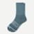 Merino Wool Blend Half Calf Socks - Grey Surf L [8624]
