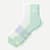 Running Quarter Socks - White / Foam Green L [8820]