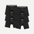 Men's Active Flyless Boxer Brief Black Solid 6-Pack L