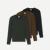 Men's Merino Wool Blend Crew Neck Long Sleeve T-Shirt 3-Pack - Elm Canteen Black Mix L