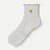 Women's Ruffle Rib Quarter Socks - grey floral L [9300]