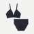 Women's Seamless Triangle Bralette + Brief - Midnight Navy L