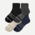 Men's Merino Wool Blend Quarter Sock 4-Pack - Dark Mix [8794]