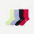 Women's Ruffle Rib Half Calf Sock 4-Pack - Red Blue Mix