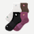 Women's Garden Party Quarter Sock 4-Pack - Purple Oak Mix L [8428]