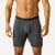 Men's Cotton Modal Blend Long Boxer Brief - Midnight Navy Stripe MO1 [8969]