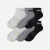 Women's Performance Compression Ankle Socks 6-Pack - black charcoal grey