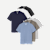 Men's Pima Cotton Crew Neck T-Shirt 6-Pack - Boulder Stripe Steel Mix L