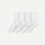 Women's Ruffle Rib Half Calf Sock 4-Pack - White