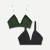 Women's Seamless Triangle Bralette 2-Pack - Dark Elm Black Mix L