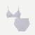 Women's No Show Plunge Bralette + High Rise Brief - Nimbus Grey L