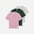 Women's Pima Cotton Crew Neck T-Shirt 3-Pack - Grey Mauve Elm Mix L