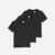 Women's Pima Cotton Slim Crew T-Shirt 3-Pack - Black L