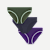 Women's Seamless Bikini 3-Pack - Dark Elm Concord Navy Mix L