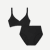 Women’s No Show Plunge Bralette + High Rise Brief - Black