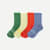 Youth Solids Calf Sock 4-pack - blue moss mix L [9939]