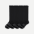 Merino Wool Blend Knee High Sock 4-Pack - Black