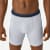 Cotton Modal Blend Boxer Brief - Classic Fly - Medium Heather Grey / Midnight Navy WB MO1 [8470]