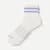 Vintage Stripes Quarter Socks - Soft White / Dawn Blue L [9006] 