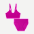 Women's Seamless Scoop Bralette + Brief - Vivid Magenta