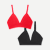 Women's Seamless Triangle Bralette 2-Pack - Black Red Mix L