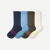 Men's Solids Calf Sock Navy Olive Mix 4-Pack L