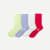 Women's Ruffle Rib Half Calf Sock 4-Pack - Lime Blue Mix