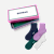 Lightweight Texture Quarter Socks - violet grey mix